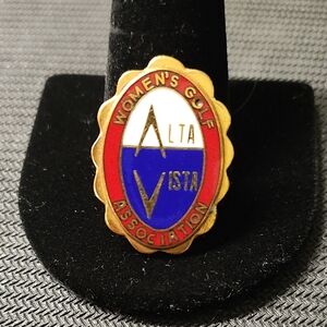 Women's Golf Association Gold and Red Pin